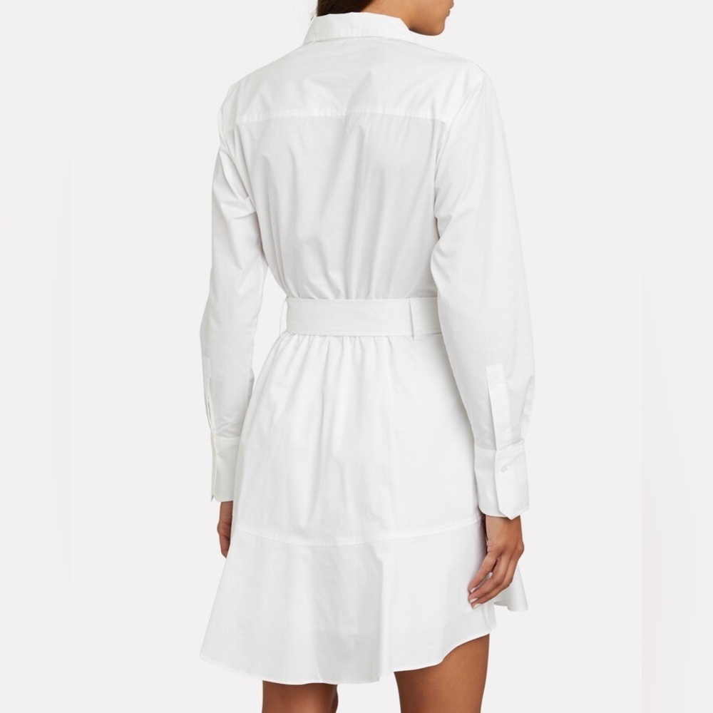 New! A.L.C. Jacey Cotton Poplin Belted Asymmetric Shirt Dress 🤍 size 10 - Picture 4 of 12